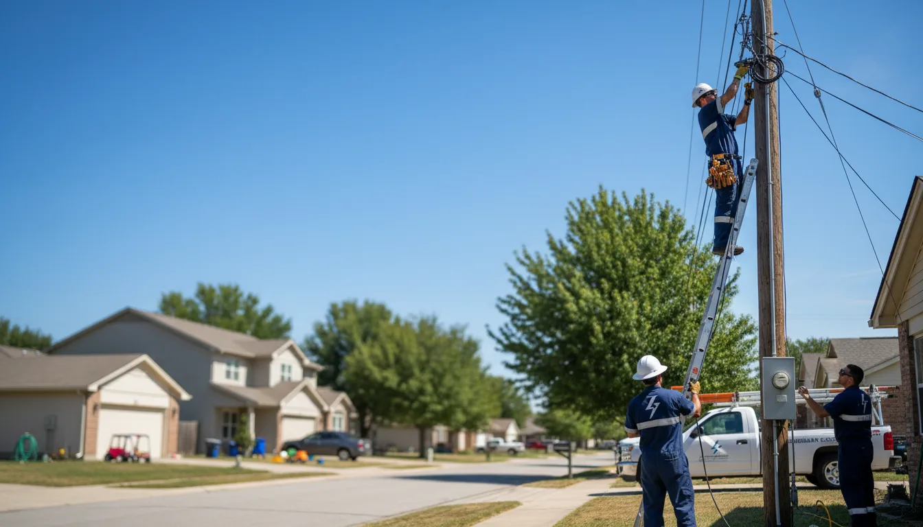 Residential electrician providing installation services in Luana, IA
